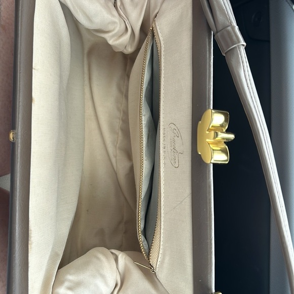 Graceline vintage chenille bag fall colors leather handle fully lined kiss lock - Picture 8 of 17